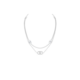 Liu Jo Collar de acero de moda con cristales Lj2902 