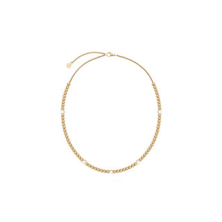 Liu Jo Collar con cuentas de acero chapado en oro Lj2982 