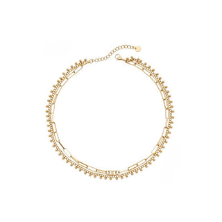 Liu Jo Collar Doble Moderno de Acero Chapado en Oro Lj3003 
