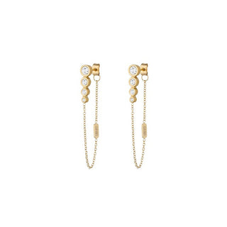 Liu Jo Deliciosos pendientes chapados en oro con cadenas colgantes Lj2995 