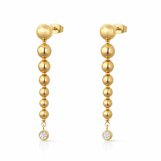 Liu Jo Pendientes colgantes de acero chapado en oro Lj2984 