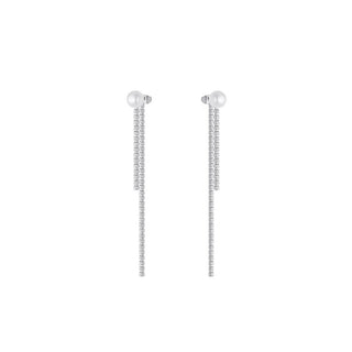 Liu Jo Pendientes colgantes brillantes con perlas y cristales Lj3020 