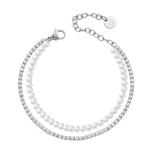 Liu Jo Pulsera Doble Con Perlas Sintéticas Lj3025 
