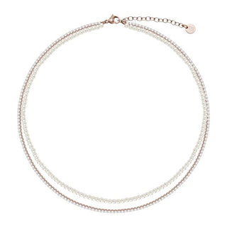 Liu Jo Collar de Perlas Chapadas en Oro Doble para Mujer Lj3028 
