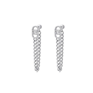 Liu Jo Pendientes largos de acero con cadenas colgantes Lj3054 
