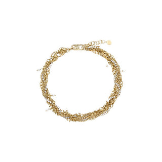 Liu Jo Collar gargantilla con cristales y perlas en capas Lj3074 