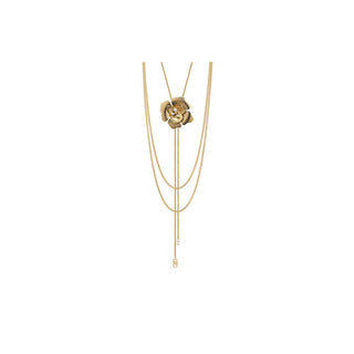 Liu Jo Collar largo chapado en oro Flor con perla Lj3078 