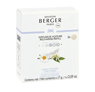 Maison Berger Paris Refill / Refill for Cozy Musk Car Diffuser 2 Pieces 