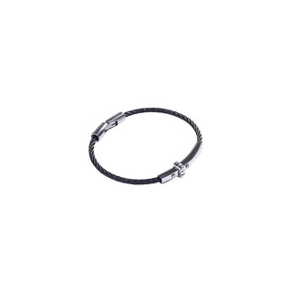 Marc Malone Pulsera de acero negro para hombre Mcgb5001Bs 