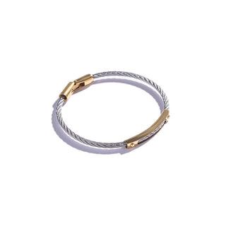 Marc Malone Pulsera de hombre de acero bicolor Mcgb5002Sg 