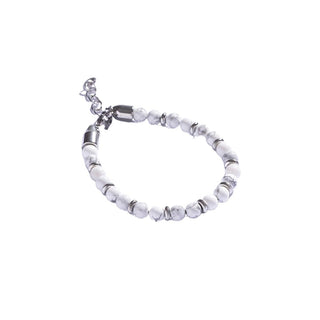 Marc Malone Pulsera de hombre con cuentas y Howlite Mcgb5006 