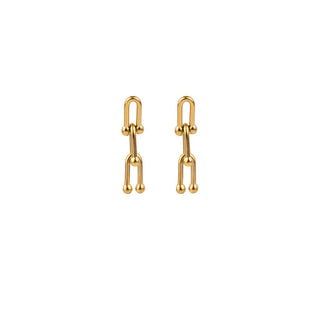 Marc Malone Magníficos pendientes colgantes chapados en oro Ivy Gold Earrings Mce250180G 