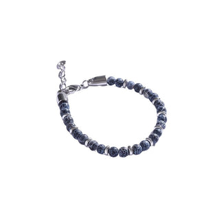 Marc Malone Pulsera de hombre con cuentas y ágata Mcgb5010 
