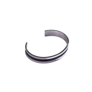 Marc Malone Pulsera abierta de acero para hombre Mcgb5003Sb 
