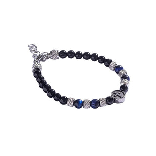 Marc Malone Pulsera con cuentas y ojo de tigre azul Mcgb5016 