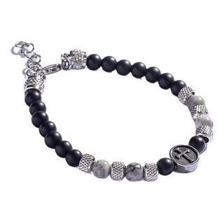 Marc Malone Gray Jasper Bead Bracelet Mcgb5019 