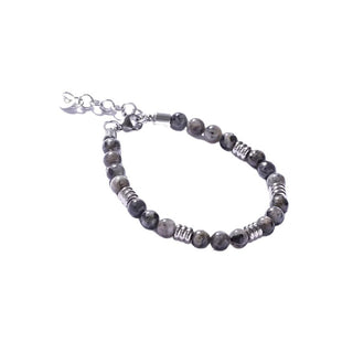 Marc Malone Pulsera de hombre con cuentas y larvikita Mcgb5026 