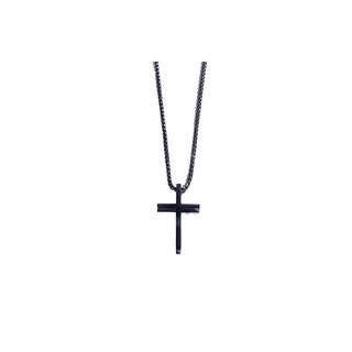 Marc Malone Collar de acero negro sin Tempo Cross Mcgn5048B 
