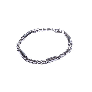 Marc Malone Pulsera para Hombre de Acero Mcgb5062S - Longitud: 19 Cm 