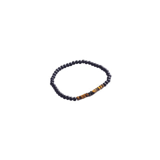 Marc Malone Pulsera con cuentas de ojo de tigre para hombre Mcgb5103 