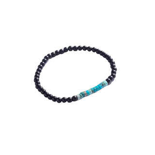 Marc Malone Pulsera con cuentas y turquesa para hombre Mcgb5101 