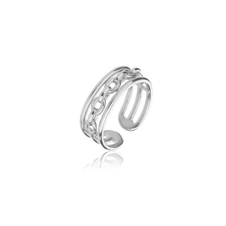 Marc Malone Anillo Abierto de Acero Madeline Silver Ring Mcr23001S 