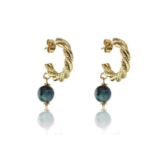 Marc Malone Pendientes de moda chapados en oro Grace Green Earrings Mce23004G 