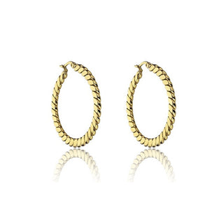 Marc Malone Pendientes de aro chapados en oro Hannah Gold Mce23016G 