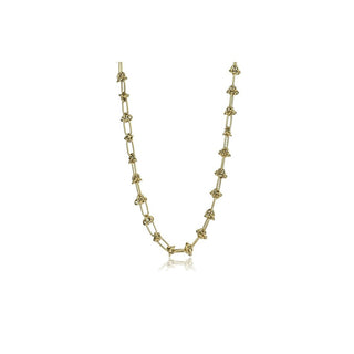 Marc Malone Collar de acero chapado en oro Jordan Gold Necklace Mcn24011G 