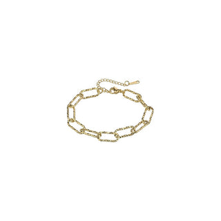 Marc Malone Pulsera de acero chapado en oro Sarai Gold Bracelet Mcb24014G 