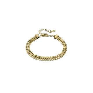 Marc Malone Elegante Pulsera De Acero Chapado En Oro Mcb24027G 