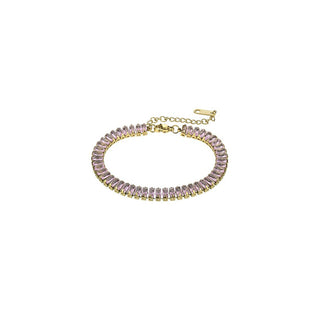 Marc Malone Pulsera Tennis Brillante con Circonitas Rosa Claro Braelynn Mcb24036G 