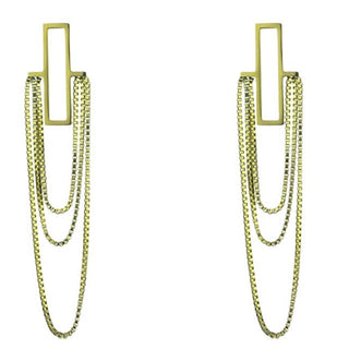 Marc Malone Preciosos pendientes colgantes chapados en oro Ryan Gold Earrings Mce24028G 