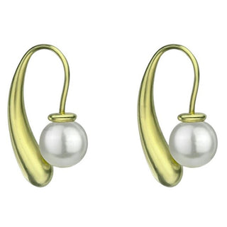 Marc Malone Pendientes chapados en oro con perla artificial Jennifer White Earrings Mce24025G 