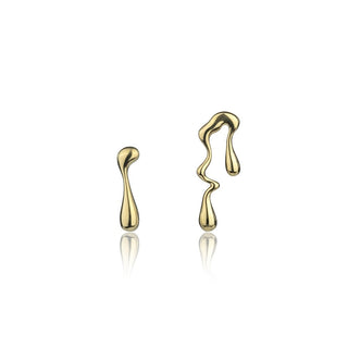Marc Malone Pendientes asimétricos chapados en oro Pendientes Averie Gold Mce24018G 