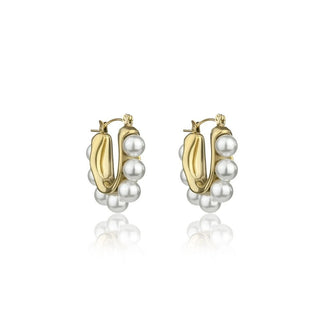 Marc Malone Pendientes de perlas encantadores pendientes blancos Angelo Mce24023G 