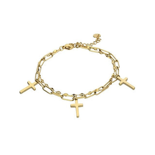 Marc Malone Pulsera Doble Chapada en Oro May Gold Bracelet Mcb23045G 