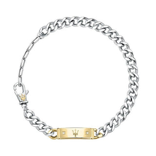 Maserati Elegante Pulsera bicolor para hombre con diamantes Jm221Aty07 