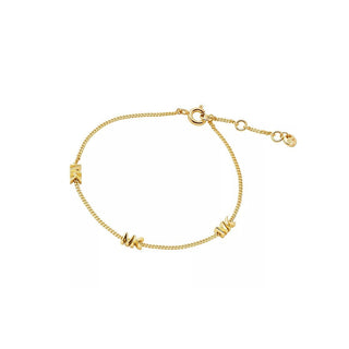 Michael Kors Pulsera chapada en oro para mujer Premium Mkc1781710 
