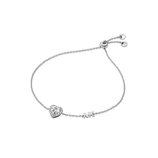 Pulsera Premium Michael Kors Mkc1518An040 Con Corazón En Plata 