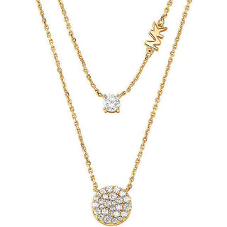 Michael Kors Collar Moderna Chapada en Oro Double Brilliance Mkc1591An710 