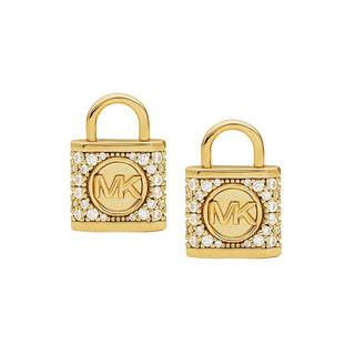 Michael Kors Pendientes de botón de plata con circonitas candado Mkc1628An710 