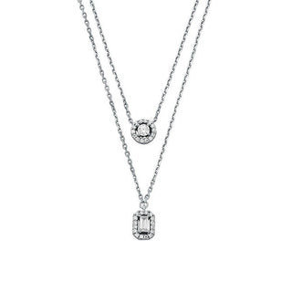 Michael Kors Collar Doble de Plata Combinada Brilliance Mkc1745Cz040 