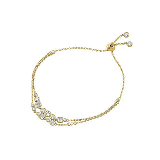 Michael Kors Pulsera de plata chapada en oro con circonitas cúbicas premium Mkc1770710 