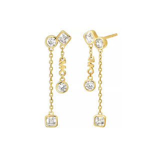 Michael Kors Pendientes de lujo chapados en oro con circonitas premium Mkc1773710 