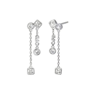 Michael Kors Lujosos Pendientes de Plata con Cristales Brilliance Kors Mkc1773040 