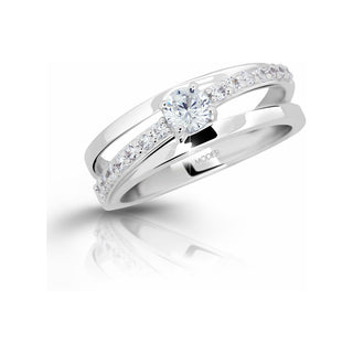 Modesi Silver Ring With Zirconia M11105 - Size: 58 Mm 