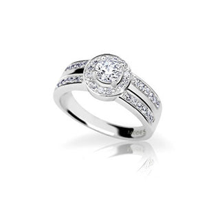 Modesi Anillo de plata sin Tempo con circonitas Waiyt-R - Circunferencia: 52 Mm 