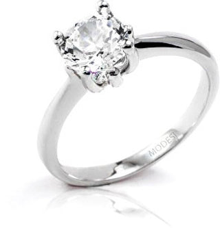 Modesi Anillo de compromiso Qjr1948L - Circunferencia: 60 Mm 