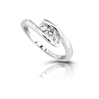 Modesi Anillo de plata con circonitas M13075 - Circunferencia: 56 Mm 